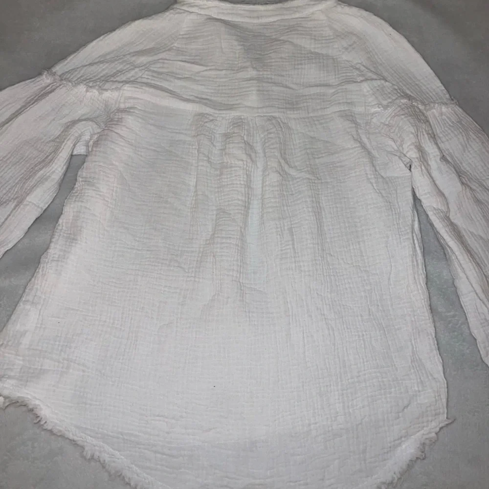 Women’s White Cotton Gauze Blouse Size M - Picture 4 of 6